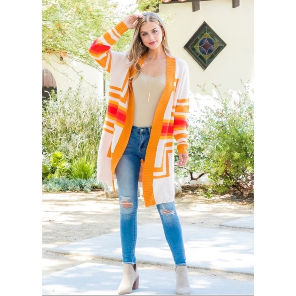 📣Harmony In Nature tribal pattern open cardigan Size M —#006 - Picture 4 of 12